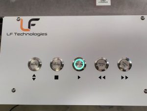 Pannello di controllo per il banco prova tergicristalli progettato da LF Technologies